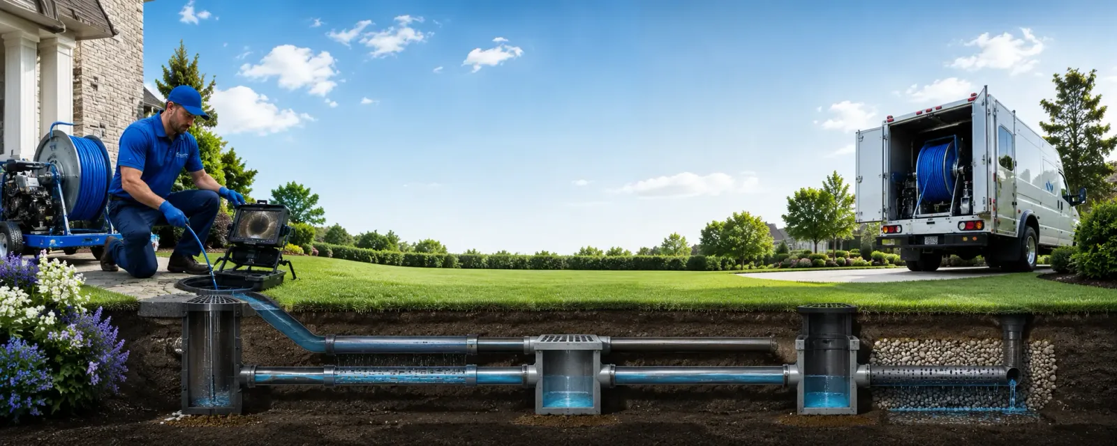 Outdoor drain cleaning information for Burton, OH